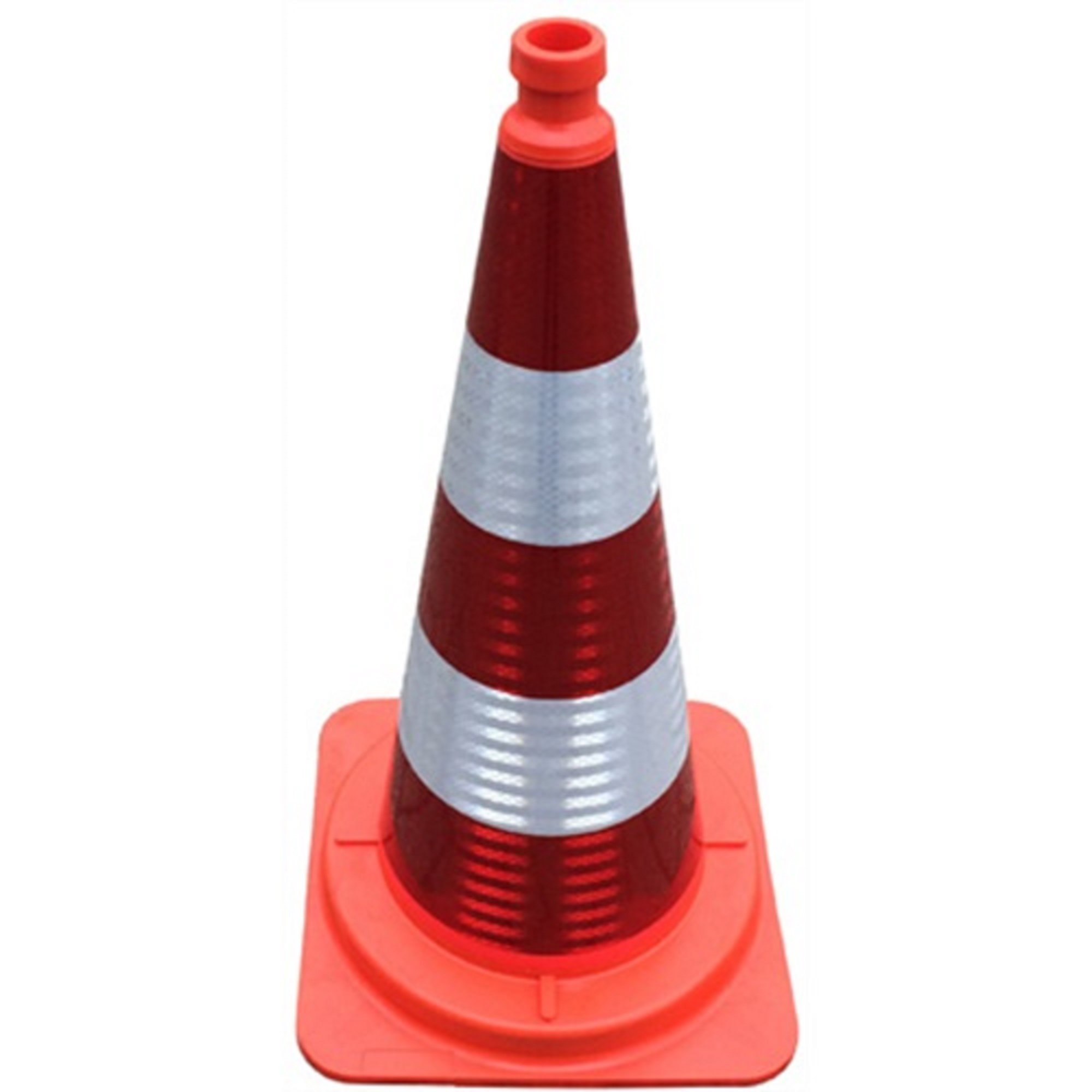 Afzetkegel 50 cm rood/Wit HI