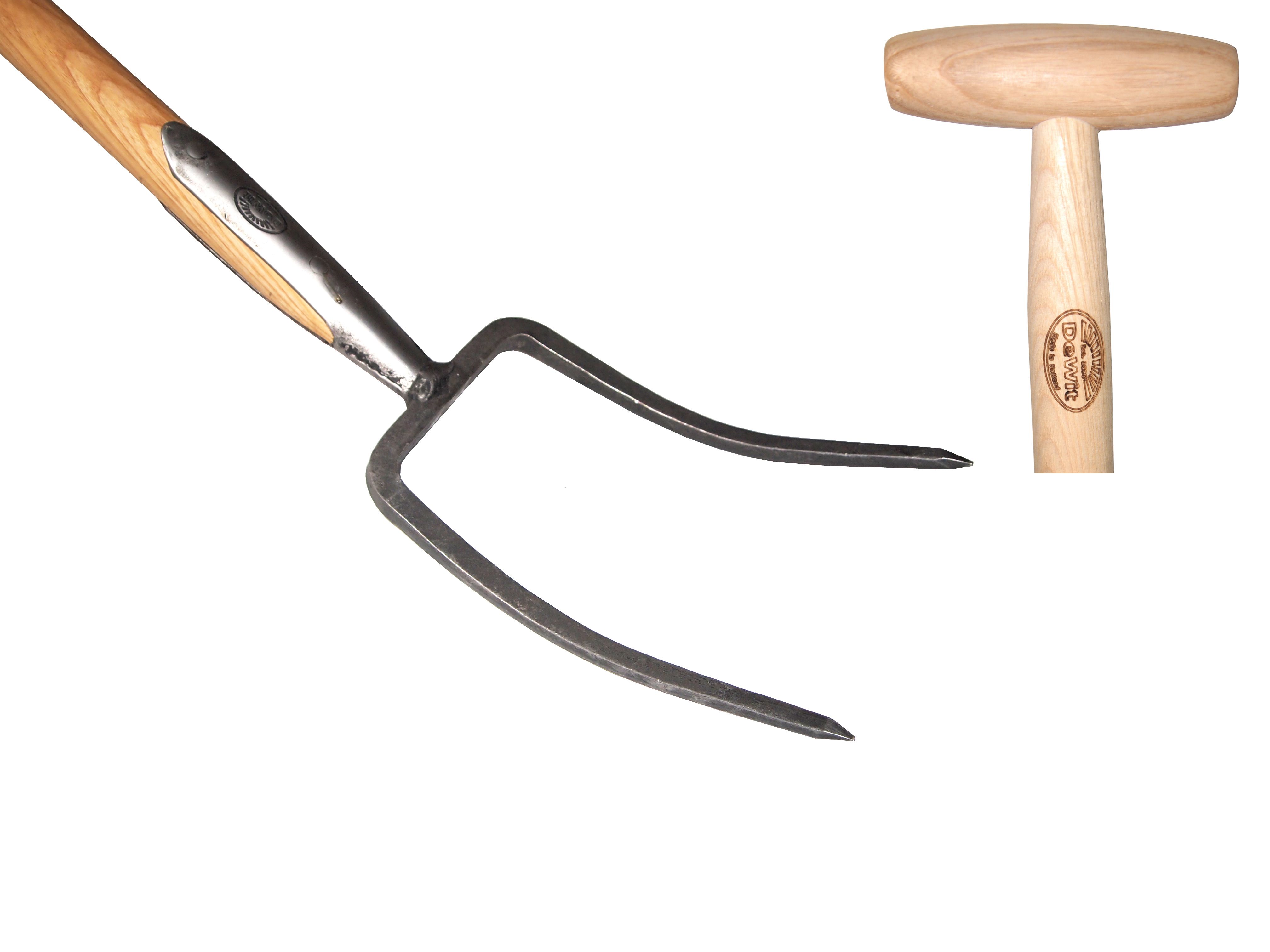 Keienriek 2-tands de Wit 90cm steel  -- uitlopend --