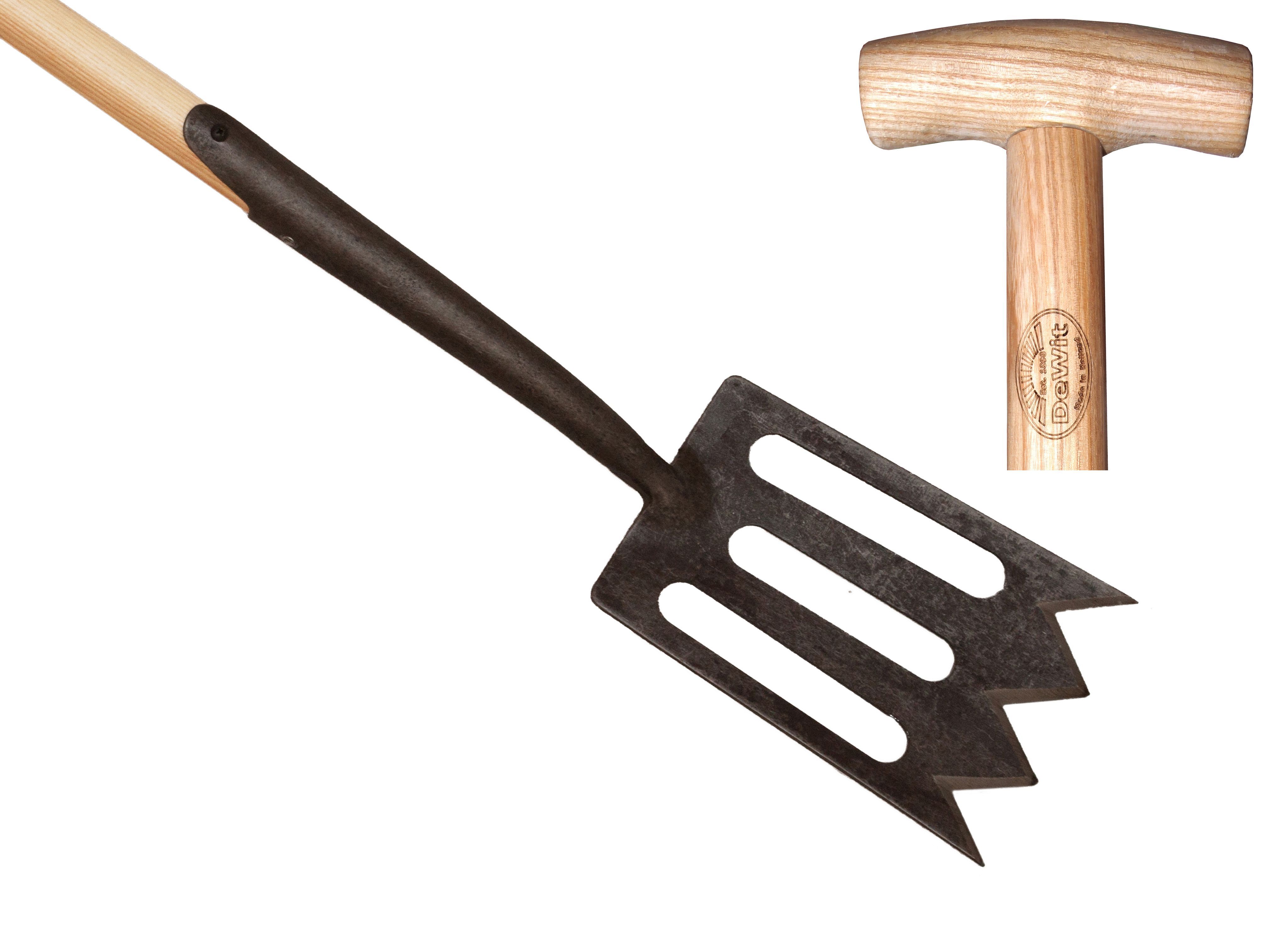 Sporkspade met zwanenhalssteel 750mm de Wit