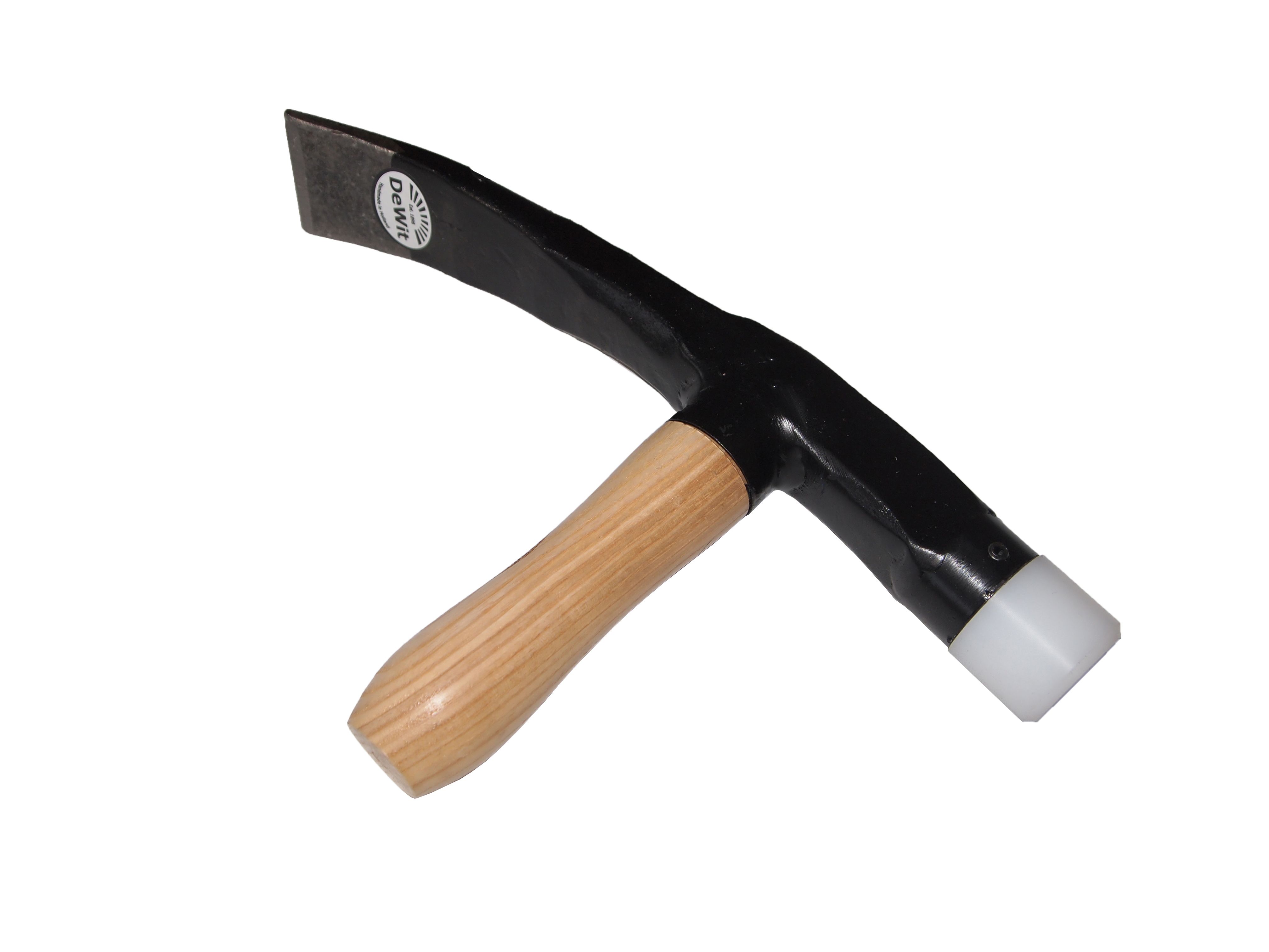 Straathamer 5 cm houten steel nylon dop - de Wit