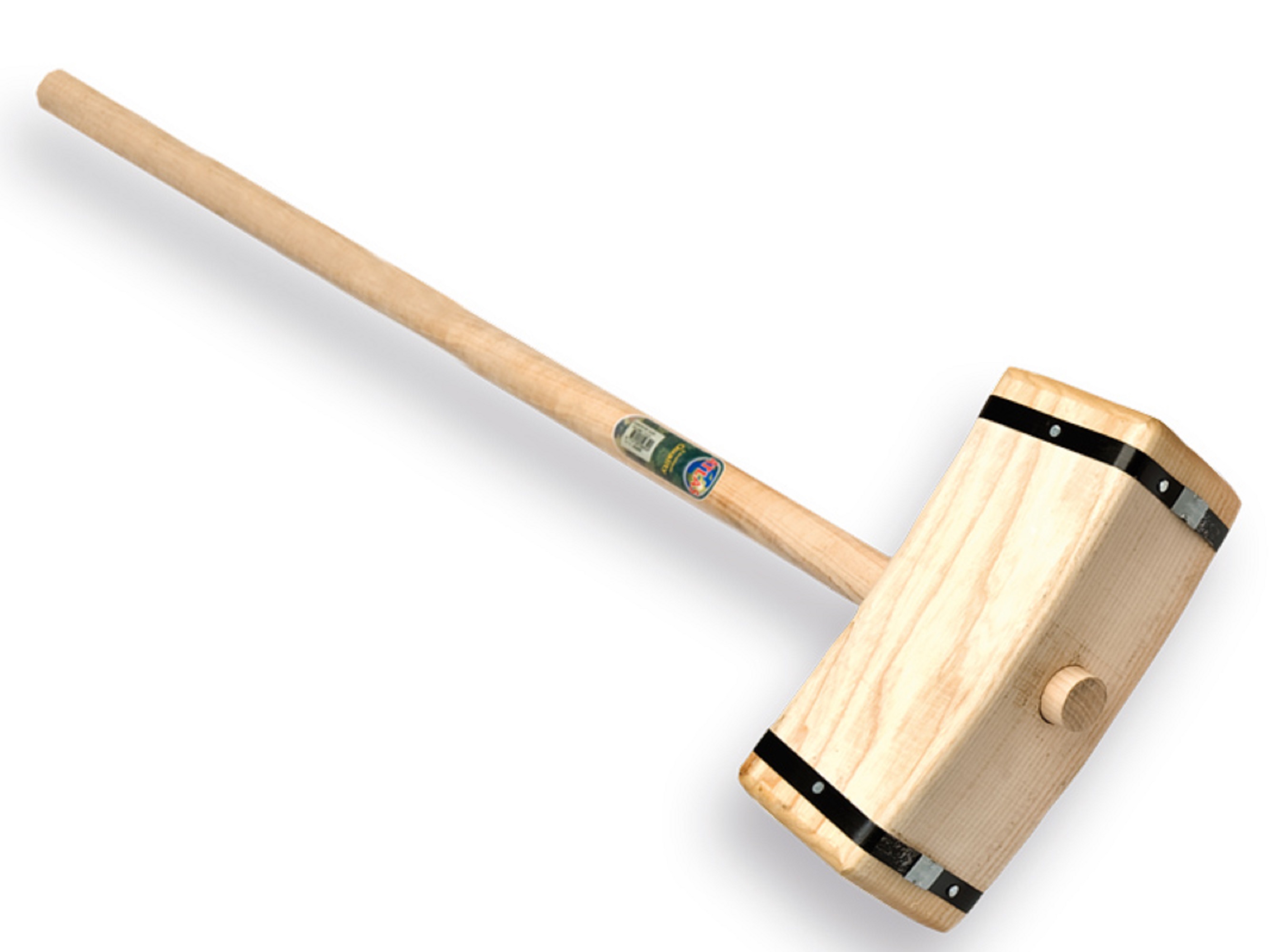 Sleg met banden en ronde steel 100 cm