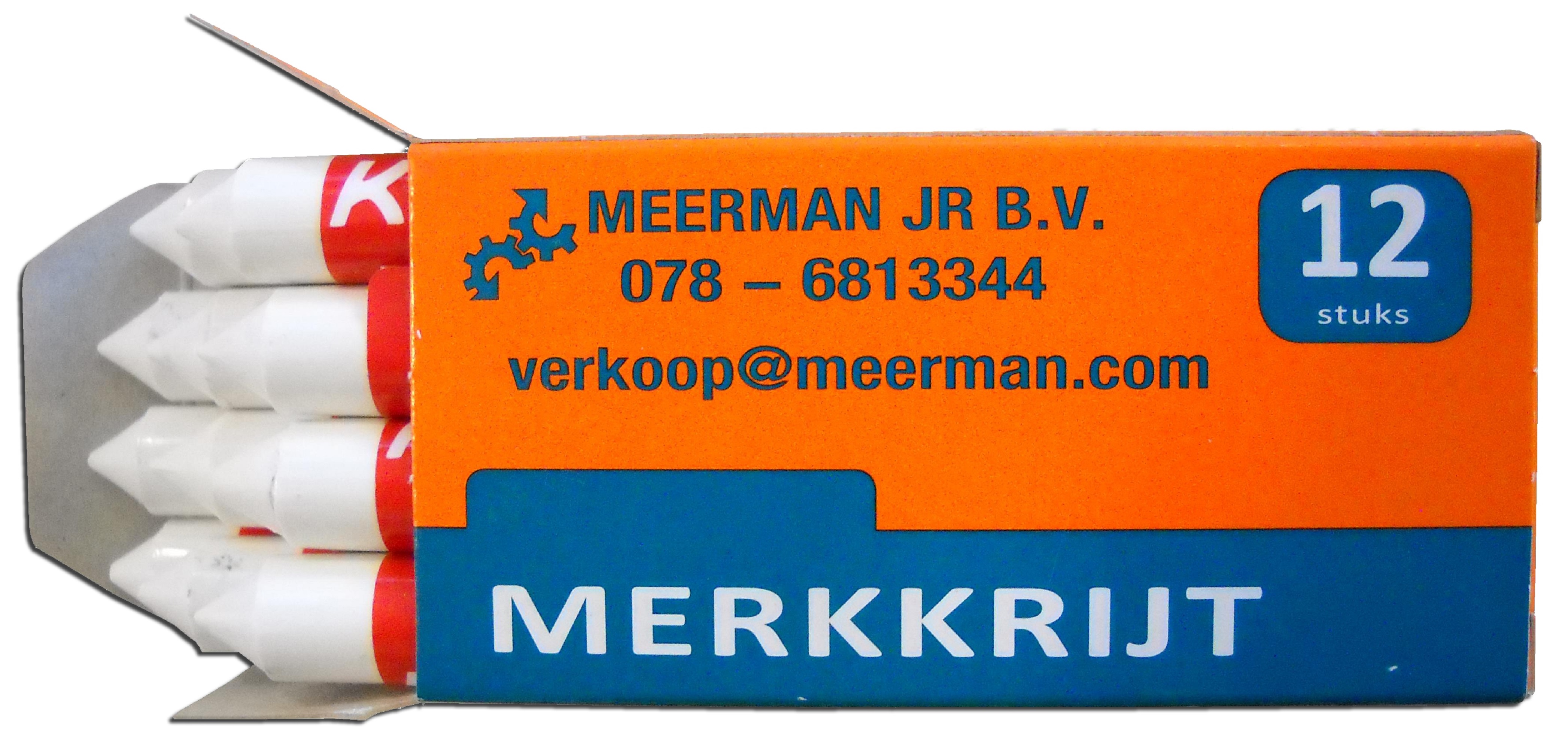 Merkkrijt kadeem wit