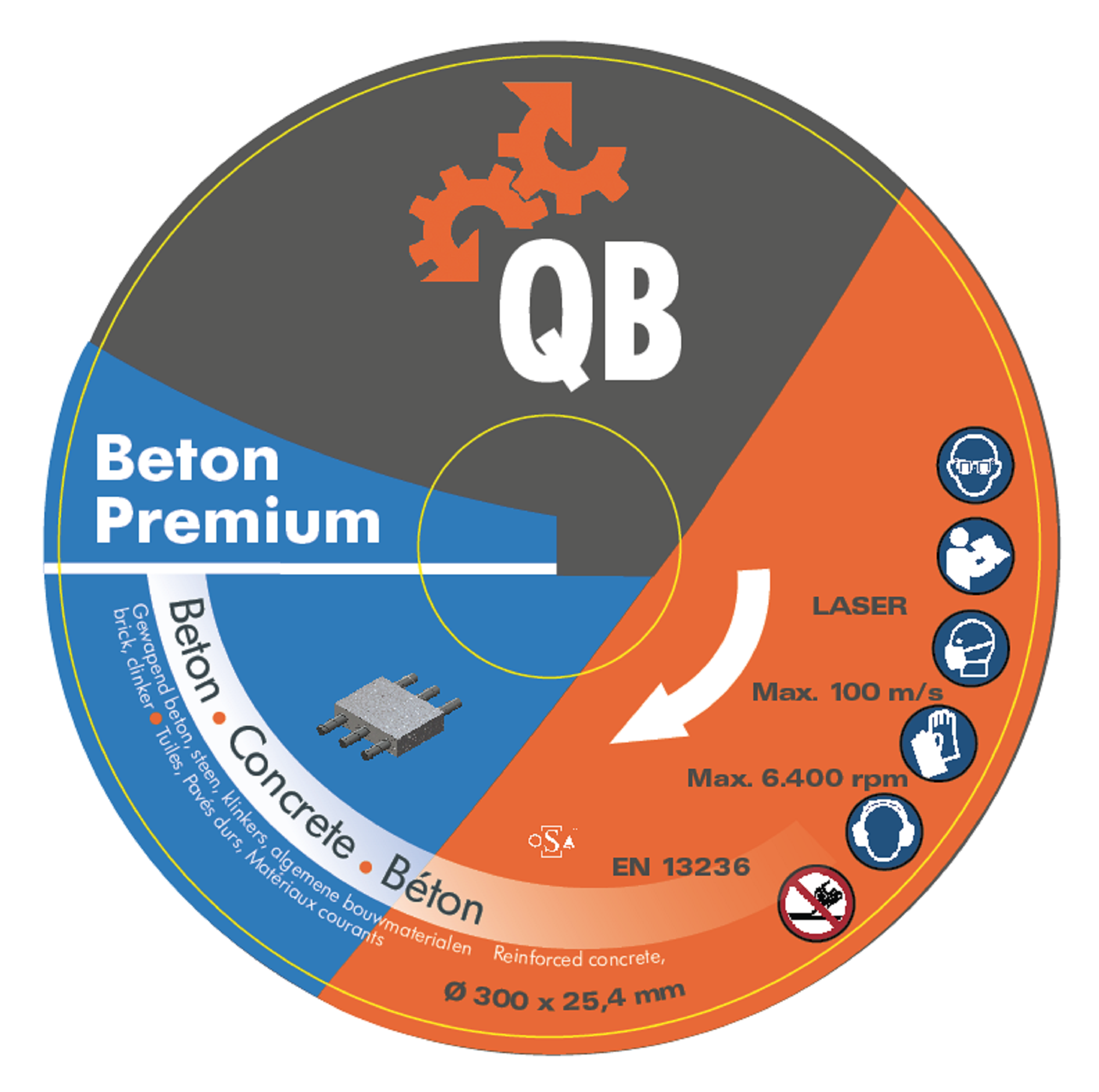 Zaagblad 230 x 22,2 QB Beton Premium