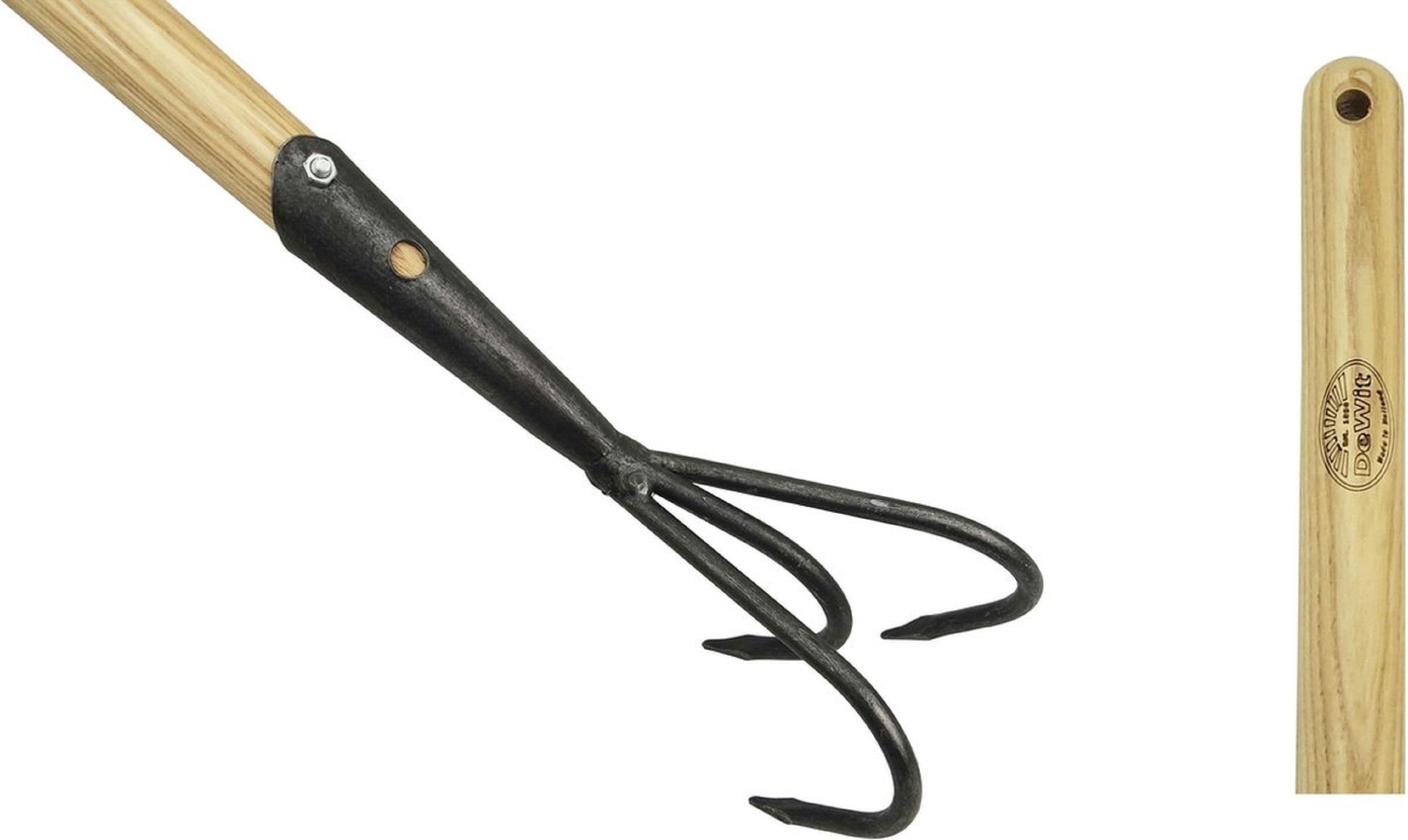 Cultivator de Wit 3-tands met essen steel 150cm